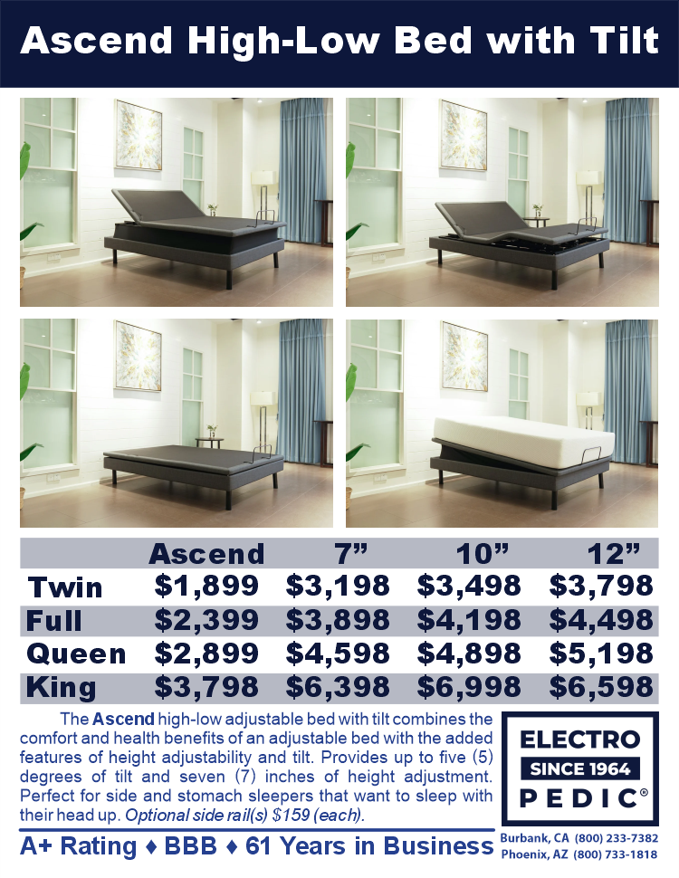 The Ascend high-low bed with tilt pricing