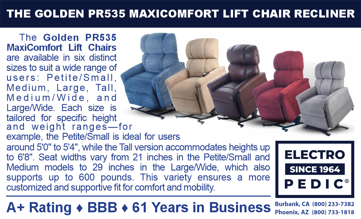 Golden PR510 PR535 MaxiComfort lift chair recliner
