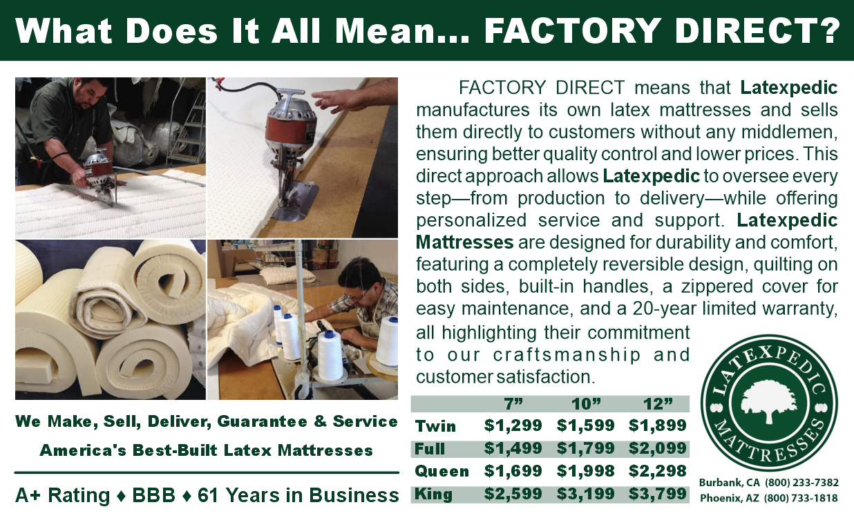Latexpedic mattresses • Factory direct to you