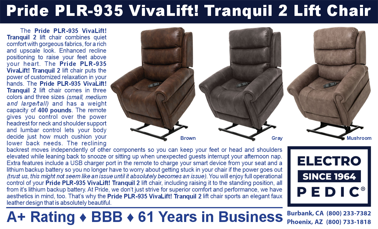 Pride PLR-935 VivaLift! Tranquil 2 lift chair